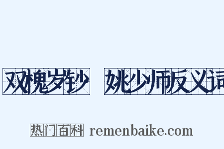 双槐岁钞·姚少师反义词是什么意思的图片